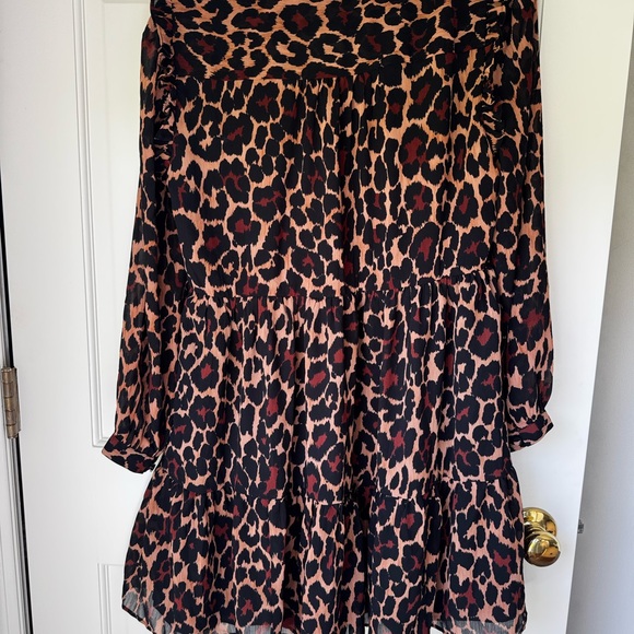 J. Crew Leopard Print Mini Dress - Black and Brown - Picture 2 of 4